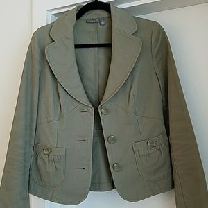 Olive Denim Blazer